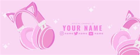 Twitch Banner Pink Headphones - Etsy