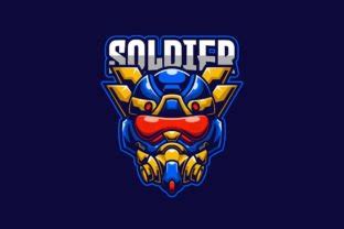 Robot Soldier E-sports Mascot Logo Graphic by Mightyfire · Creative Fabrica