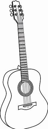 Guitar Clipart Outline sketch template