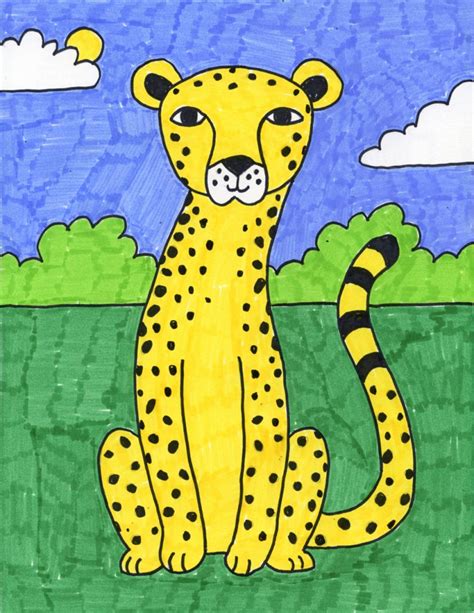 How to Draw a Cheetah · Art Projects for Kids