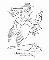 BlueBonkers  Nursery Rhymes Coloring Page Sheets Old Mother Goose 1 sketch template