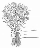 Flower Bouquet Coloring Pages  Printable coloring sketch template
