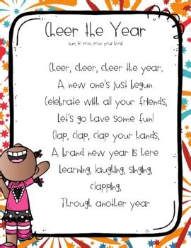 Cheer the Year (New Year's Song Printable) with pre-k & kinder emergent reader