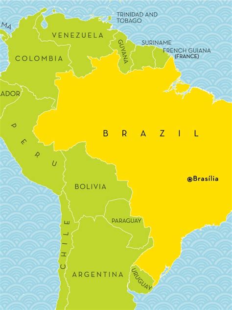 Haz un experimento dosis Hipócrita map of brazil and surrounding countries Químico Gallina Shuraba