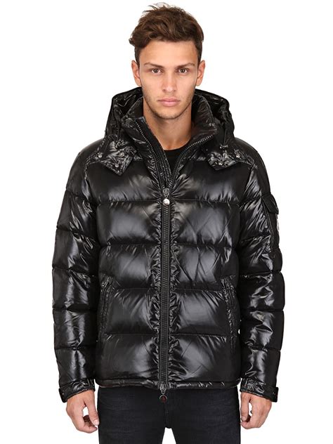 Lyst - Moncler Maya Shiny Nylon Down Jacket in Black for Men