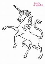 Vintage Unicorn Coloring Page For Kids  FirstCry Parenting sketch template