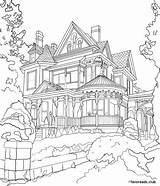 Authentic Architecture – Victorian Mansion Favoreads Coloring Club sketch template