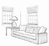 Coloring Pages How To Draw Living Room Page For Sketch  sketch template