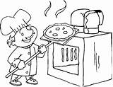 Coloring Book Baking Pizza In The Oven To Print And Online sketch template