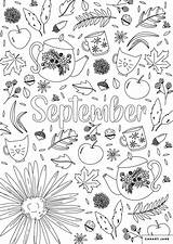 Printable September Coloring Pages sketch template
