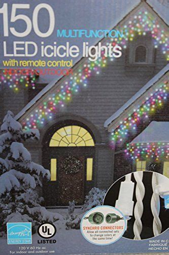 150 Multifunction LED 5 Different Color Icicle Lights with Remote ...