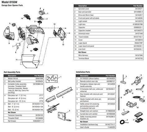 Liftmaster Garage Door Opener Parts List | Reviewmotors.co