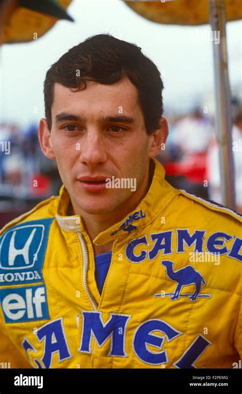 Ayrton Senna racing for Lotus Honda 1987 Stock Photo - Alamy