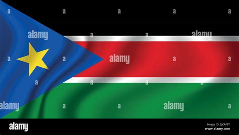 Flag of South Sudan. Sudanese national symbol in official colors ...