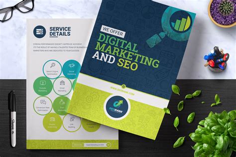 SEO & Digital Marketing Brochure | Brochure Templates ~ Creative Market