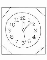 Wall Clock Coloring Page  Coloringuscom sketch template