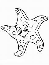Starfish Coloring Page  Fish coloring Animal Pages sketch template