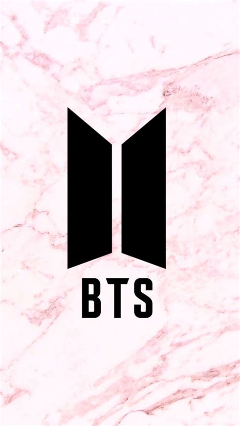 BTS Logo Wallpaper Pink Marble Pinterest:Buzziiee_B | Bts wallpaper ...