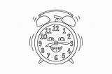 Alarm Clock Coloring Pages sketch template