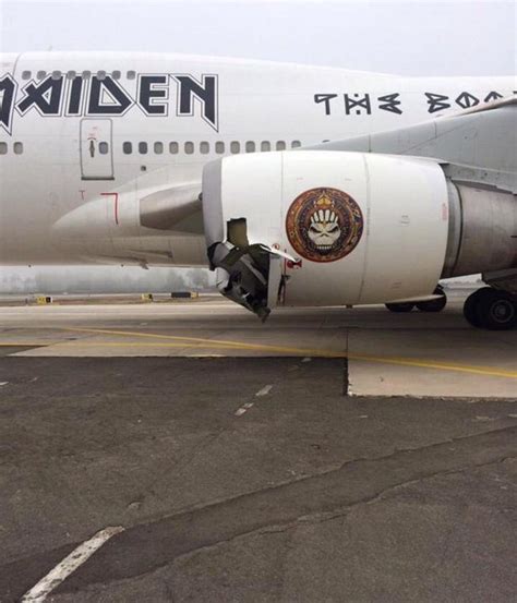 Iron Maiden plane Ed Force One badly damaged in airport smash leaving ...