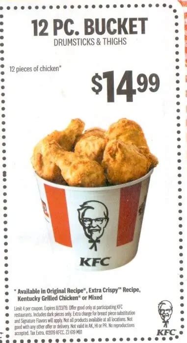 2017 kfc coupons printable 20 piece bucket