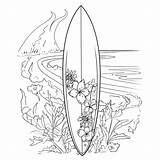 Surfboard coloring page – Coloring Corner sketch template