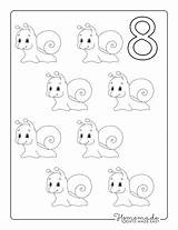 Number 8 Coloring sketch template