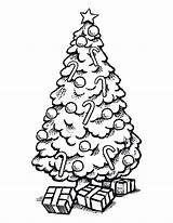 Christmas Tree Coloring Art Pages sketch template
