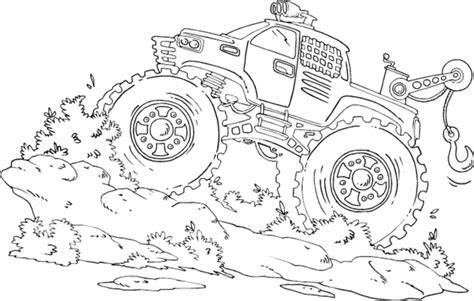 Printable Monster Truck Coloring Page