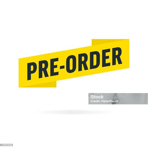 Preorder Ribbon Banner Label Template Vector Stock Illustration With Text Order Preorder Stock ...