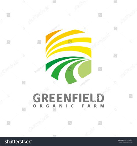 Greenfield Logo Vector Template Organic Farm Stock Vector (Royalty Free) 1625524807