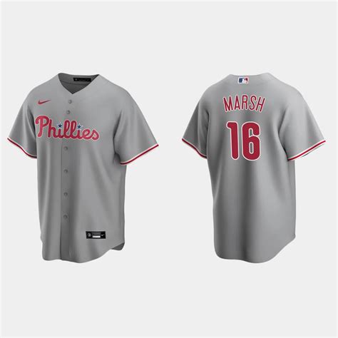 Philadelphia Phillies Brandon Marsh Replica Road Jersey - Gray - OK MLB ...