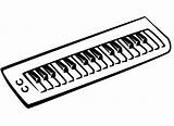 Piano Keys Coloring Page sketch template