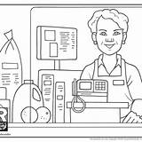 Coloring Pages Shopping sketch template