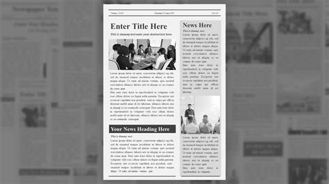 Vintage Newspaper Layout Design Template Royalty Free - vrogue.co