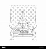 Window Coloring Pages sketch template