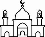 Mosque Coloring Pages sketch template