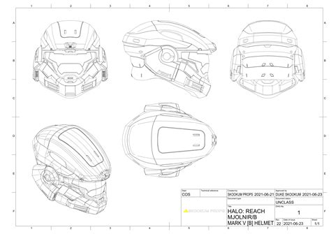 Security Helmet 3D Model for Cosplay Armour Inspired by Halo Reach ...