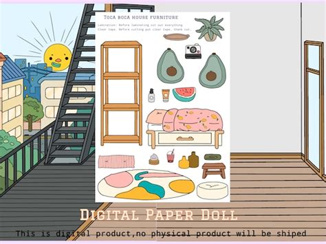 Toca Boca Apartment Room / Toca Boca Papercraft / Quiet Book - Etsy