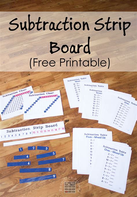 Subtraction Strip Board - ResearchParent.com