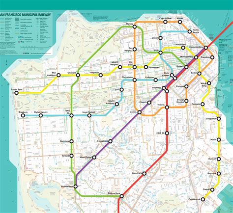 San Francisco Muni Metro Map | US States Map