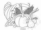 Thanksgiving Cornucopia coloring Page – Coloring sketch template