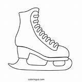 Ice Skating Coloring Page sketch template
