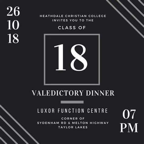 HCC VALEDICTORY DINNER INVITATION DESIGN | Dinner invitations ...