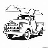 Classic Pickup Truck Coloring Page 72445 57358 sketch template