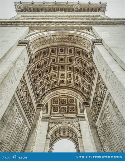 Arc De Triomphe Interior Details Stock Image - Image of interior, culture: 76881513