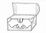 An Opened treasure Chest With A Map Inside coloring Page – Artofit sketch template