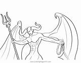 Demon 2 Coloring Page For Kids  Free Demons Printable Pages sketch template