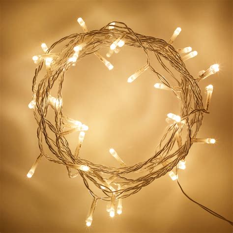 Guirlande Lumineuse Intérieure 50 LED Blanc Chaud | Lights4fun.fr