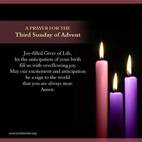 Happy Third Sunday/Week of Advent! A Prayer for the Third Sunday of Advent. The third Sunday of ...